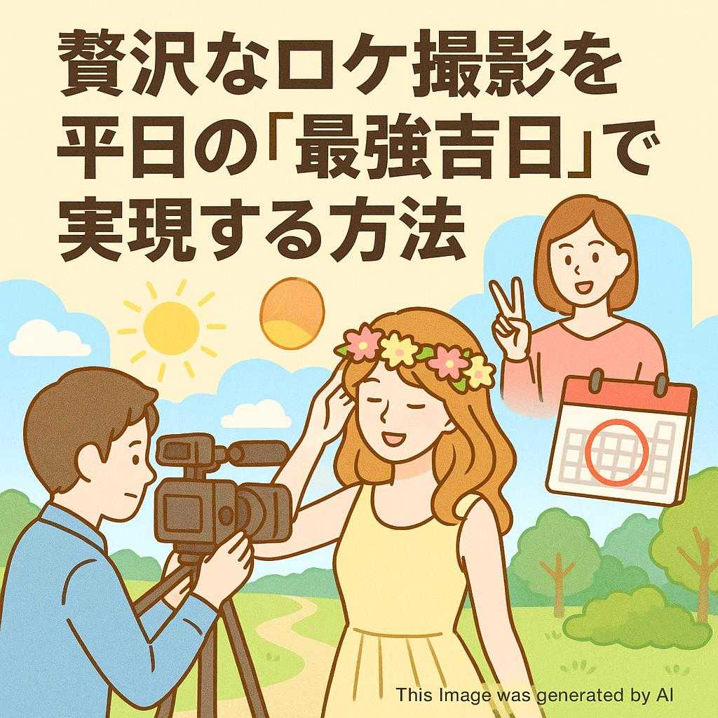 贅沢なロケ撮影を平日の『最強吉日』で実現する方法