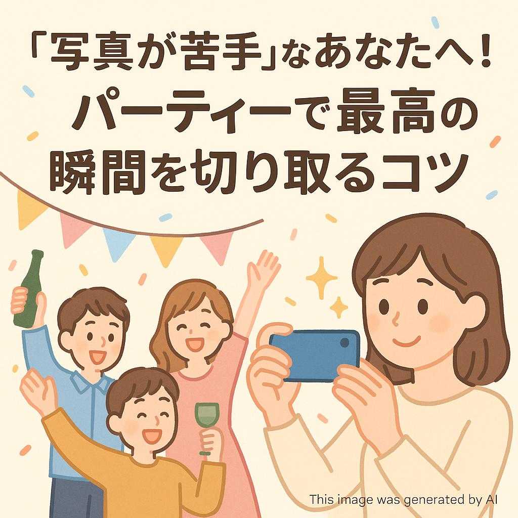 『写真が苦手』なあなたへ!パーティーで最高の瞬間を切り取るコツ