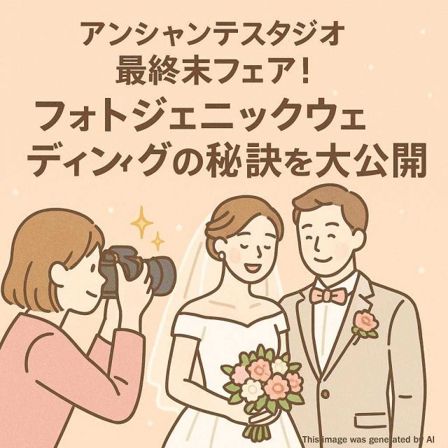 アンシャンテスタジオ最終末フェア！フォトジェニックウェディングの秘訣を大公開