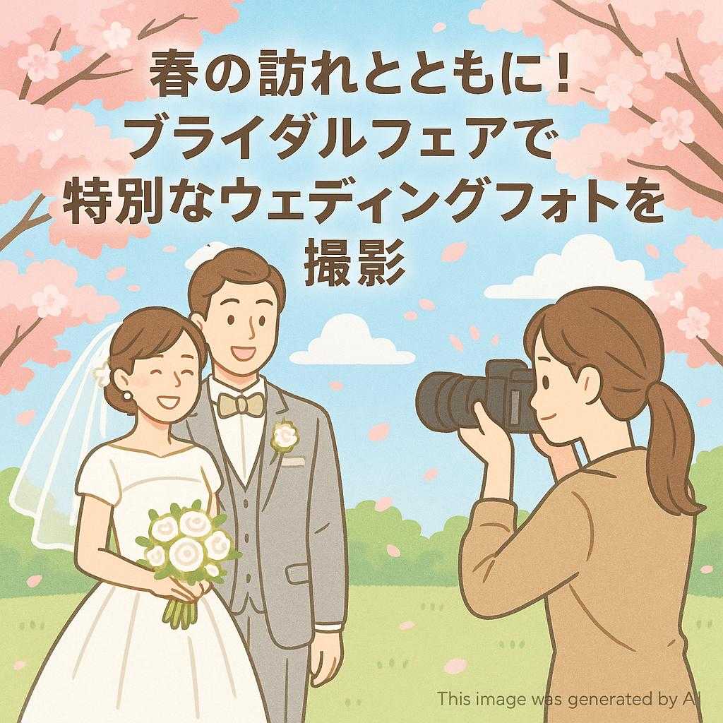 春の訪れとともに!ブライダルフェアで特別なウェディングフォトを撮影