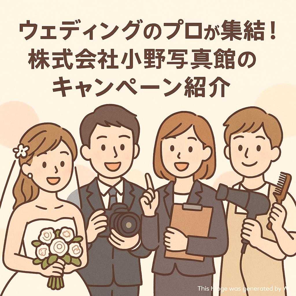 ウェディングのプロが集結！株式会社小野写真館のキャンペーン紹介