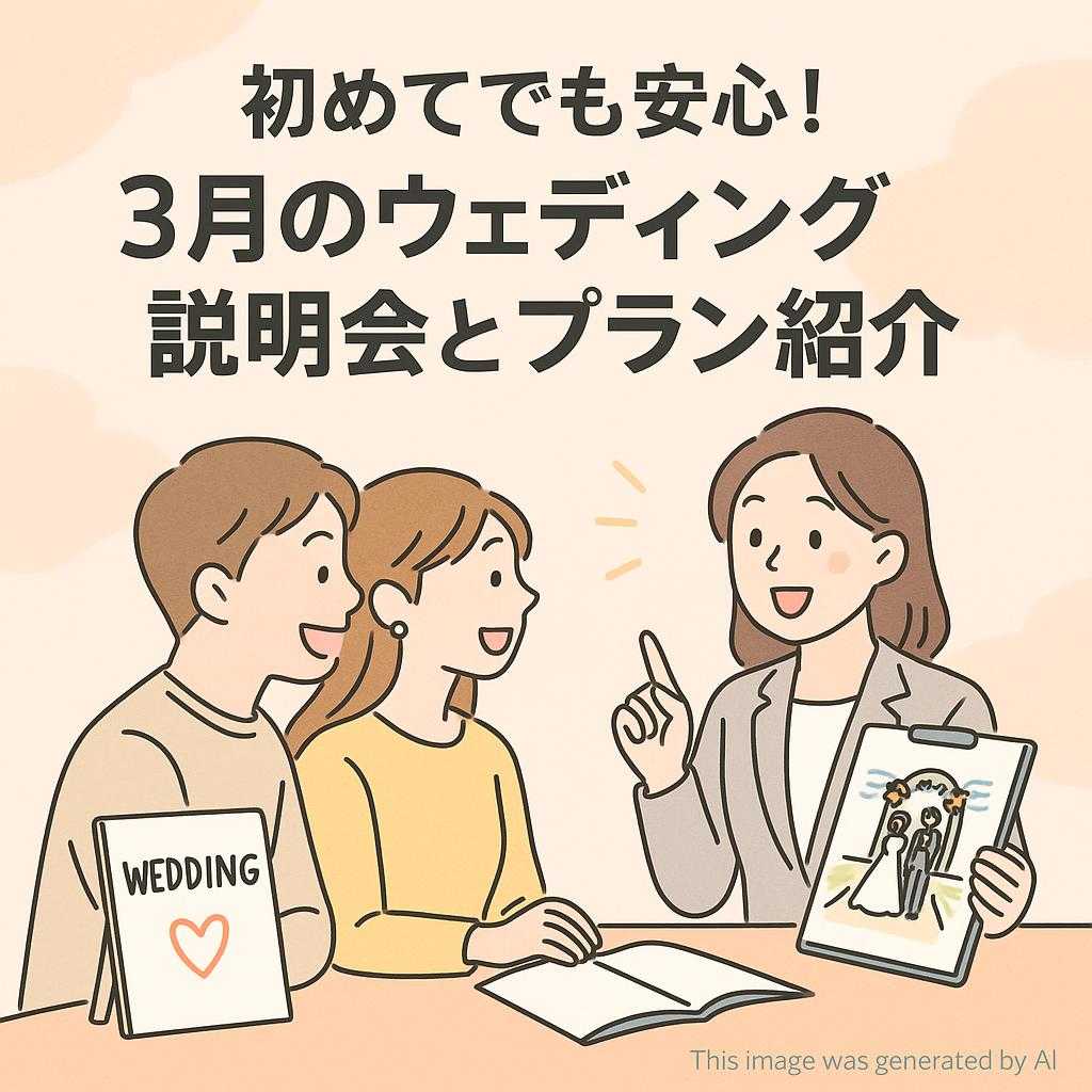 初めてでも安心! 3月のウェディング説明会とプラン紹介