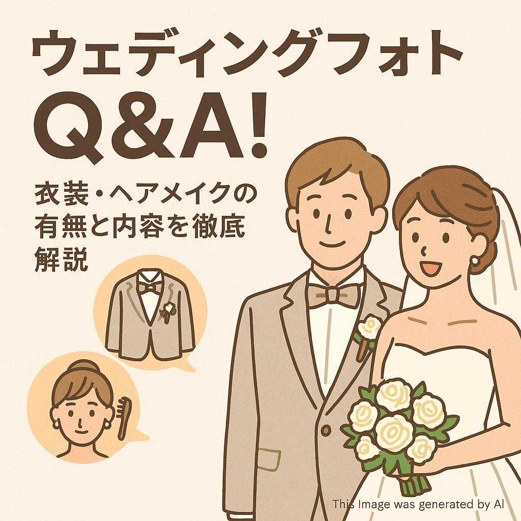 ウェディングフォトQ&A!衣装・ヘアメイクの有無と内容を徹底解説