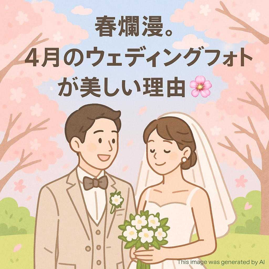 「春爛漫。4月のウェディングフォトが美しい理由🌸」