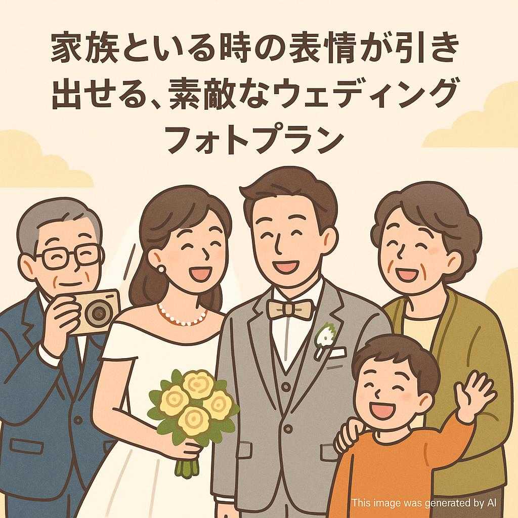 家族といる時の表情が引き出せる、素敵なウェディングフォトプラン