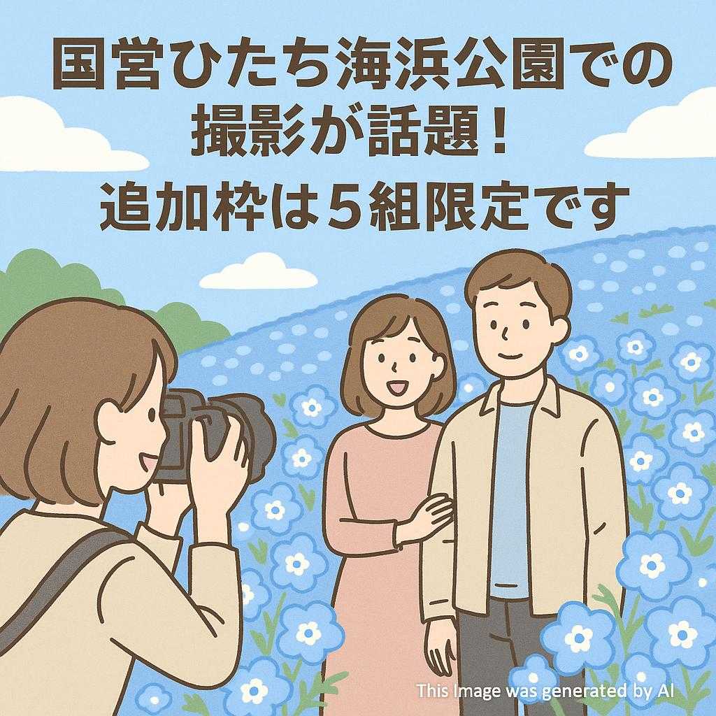 国営ひたち海浜公園での撮影が話題!追加枠は5組限定です