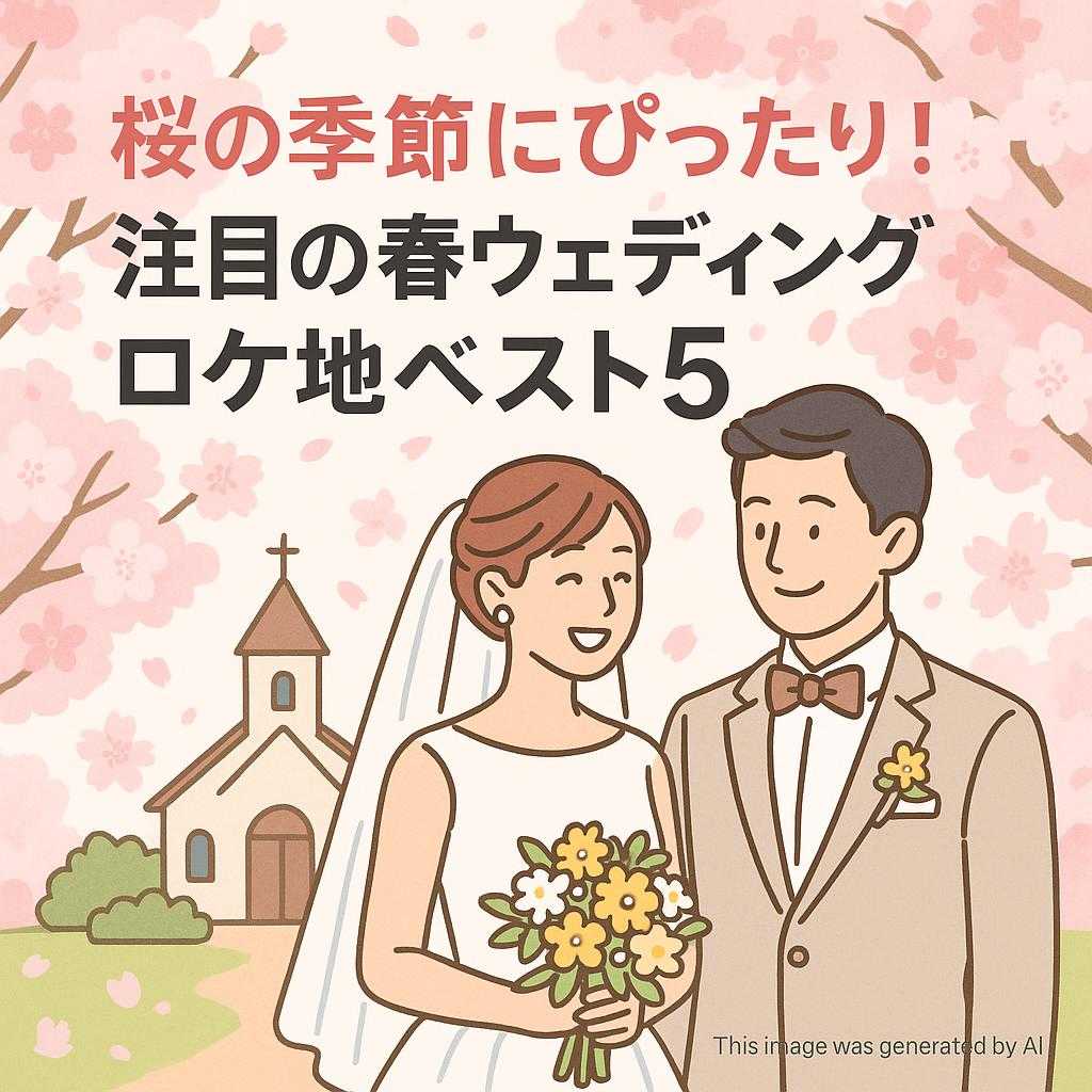 桜の季節にぴったり！注目の春ウェディングロケ地ベスト5