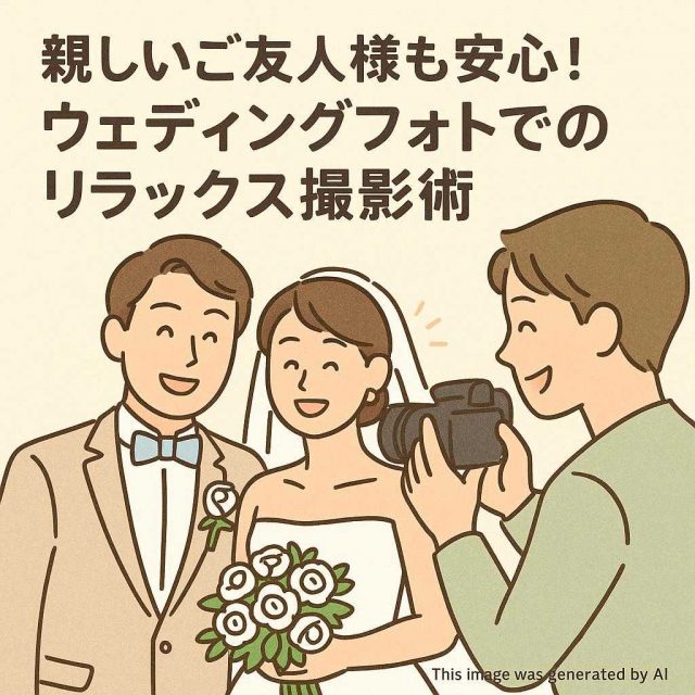 親しいご友人様も安心！ウェディングフォトでのリラックス撮影術