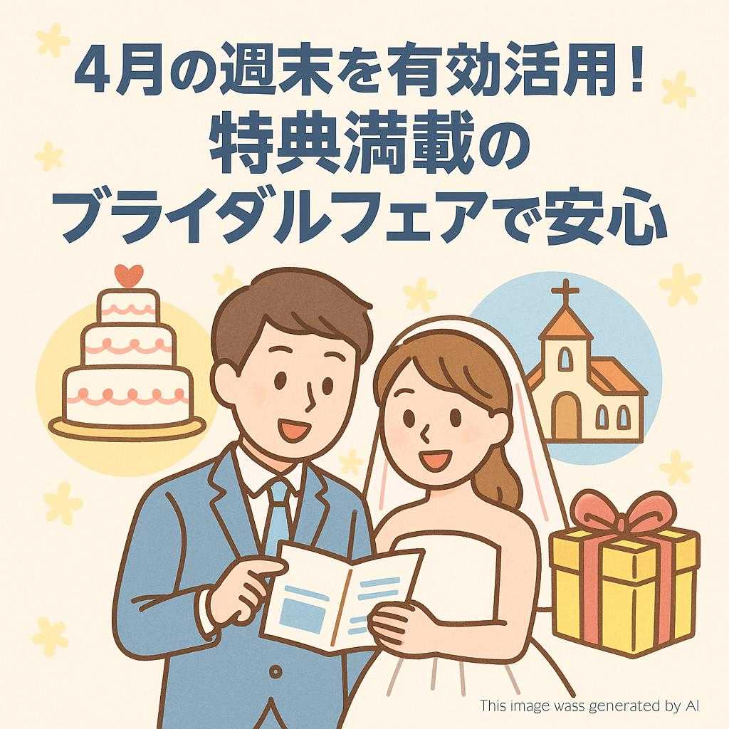 4月の週末を有効活用!特典満載のブライダルフェアで安心