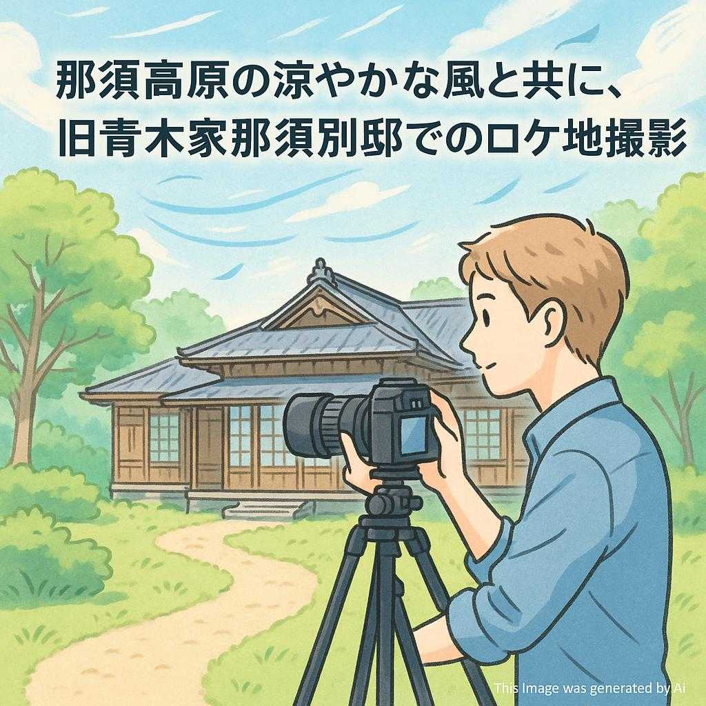 那須高原の涼やかな風と共に、旧青木家那須別邸でのロケ地撮影