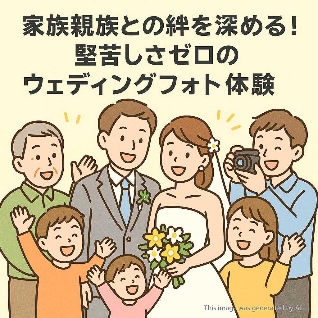 家族親族との絆を深める!堅苦しさゼロのウェディングフォト体験