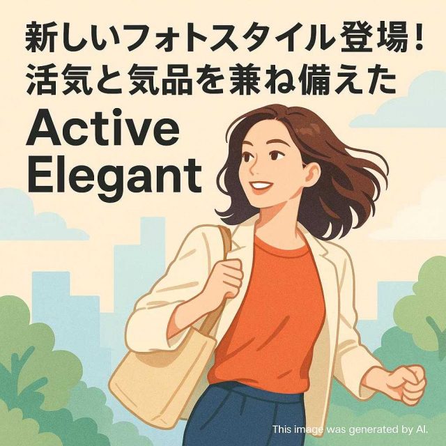 新しいフォトスタイル登場！活気と気品を兼ね揃えたActive Elegant