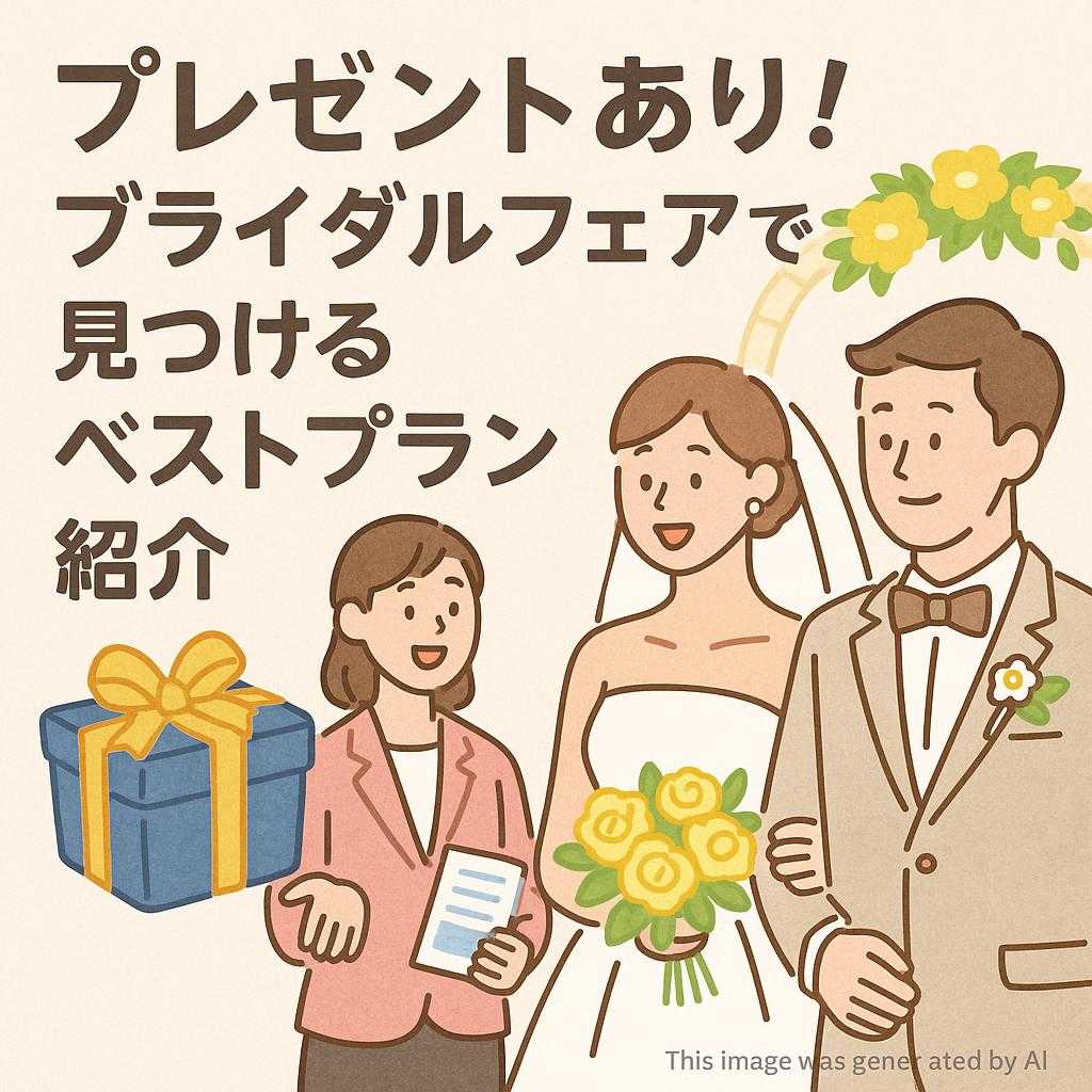 プレゼントあり！ブライダルフェアで見つけるベストプラン紹介