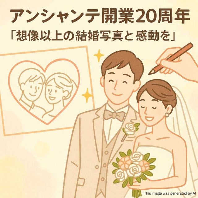 アンシャンテ開業20周年　“想像以上の結婚写真と感動を”