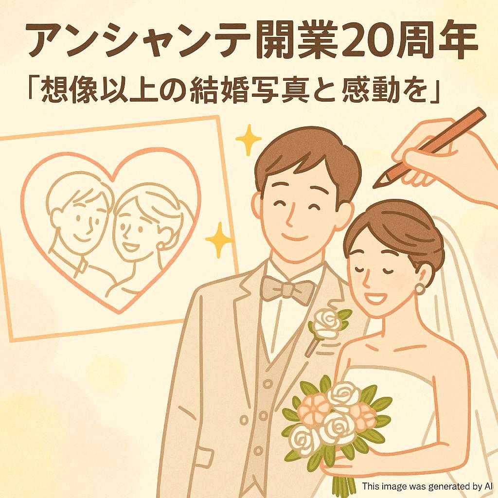 アンシャンテ開業20周年 “想像以上の結婚写真と感動を”