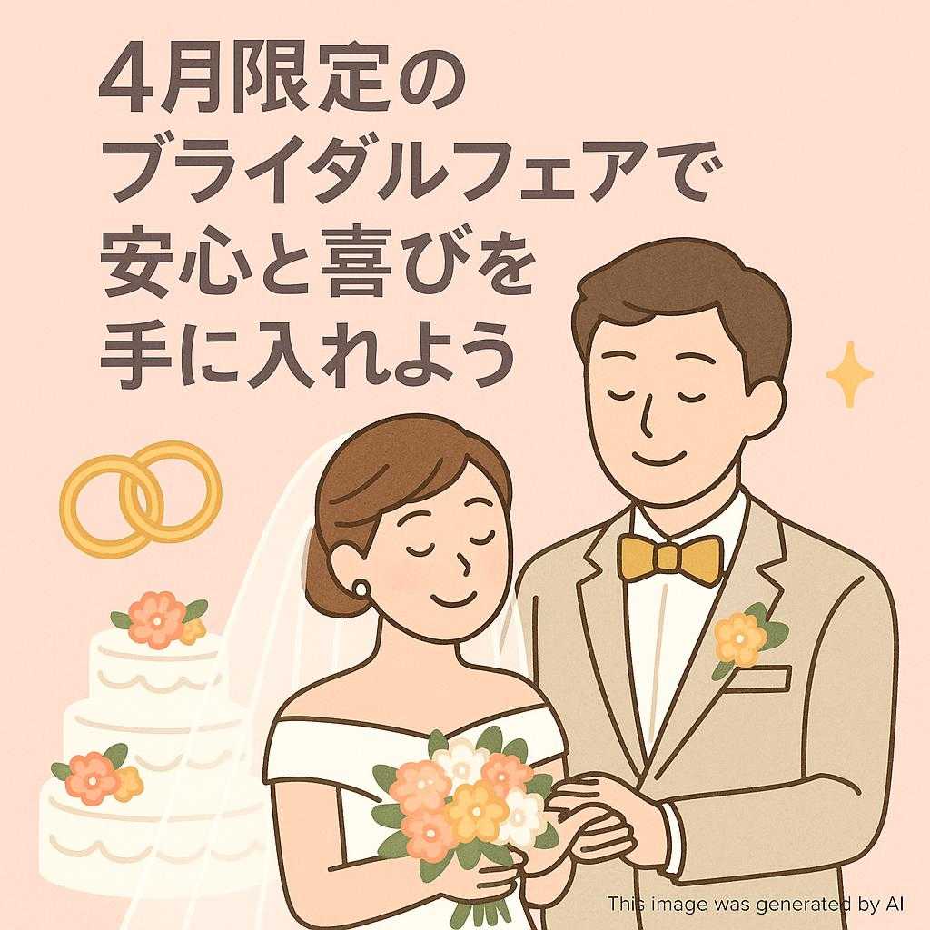 4月限定のブライダルフェアで安心と喜びを手に入れよう