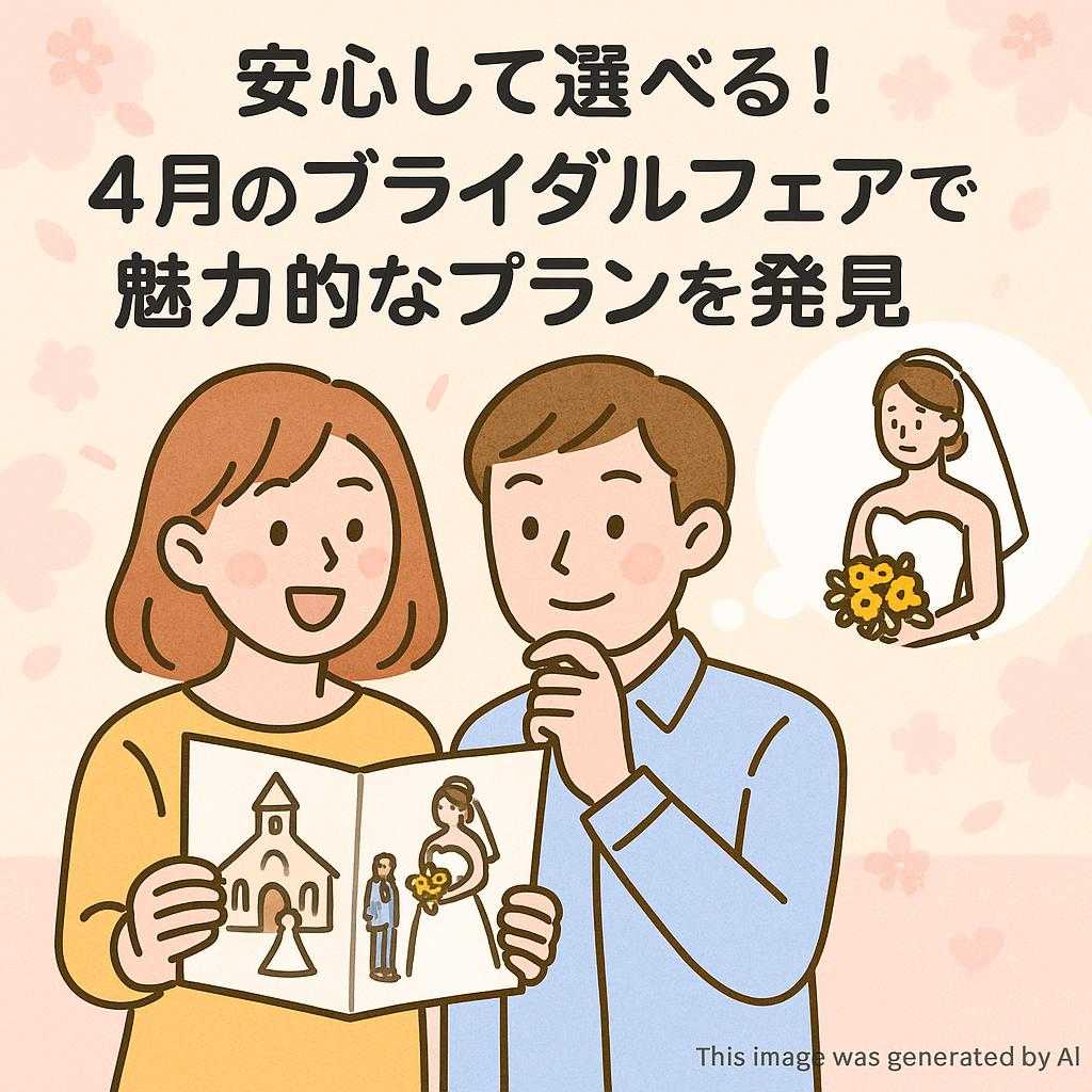 安心して選べる！4月のブライダルフェアで魅力的なプランを発見