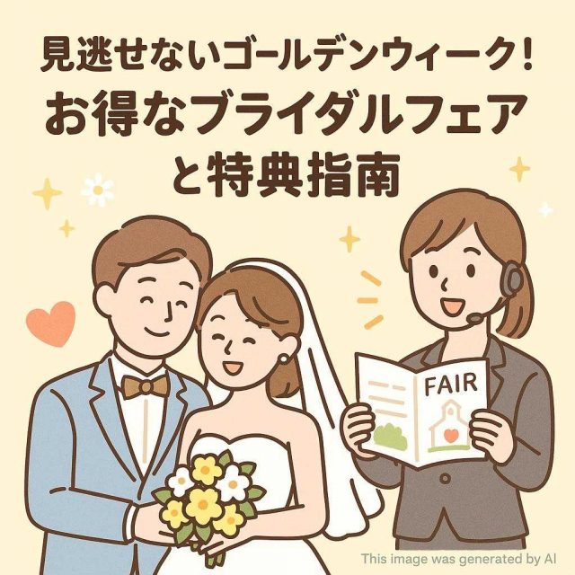 見逃せないゴールデンウィーク！お得なブライダルフェアと特典指南