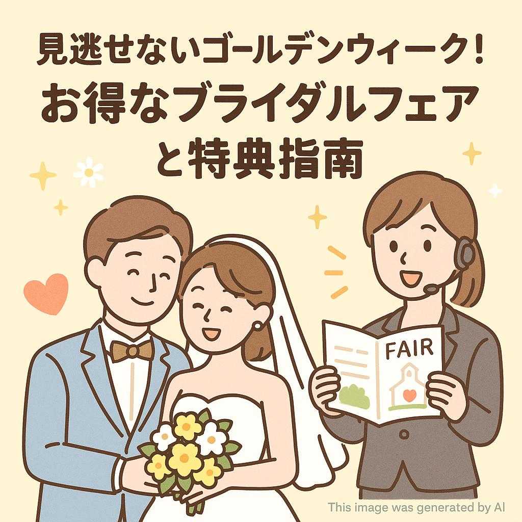 見逃せないゴールデンウィーク！お得なブライダルフェアと特典指南
