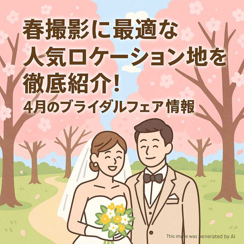 春撮影に最適な人気ロケーション地を徹底紹介！4月のブライダルフェア情報