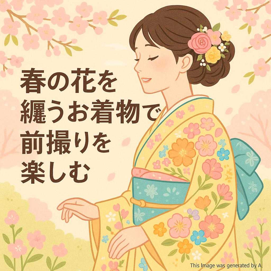 春の花を纏うお着物で前撮りを楽しむ