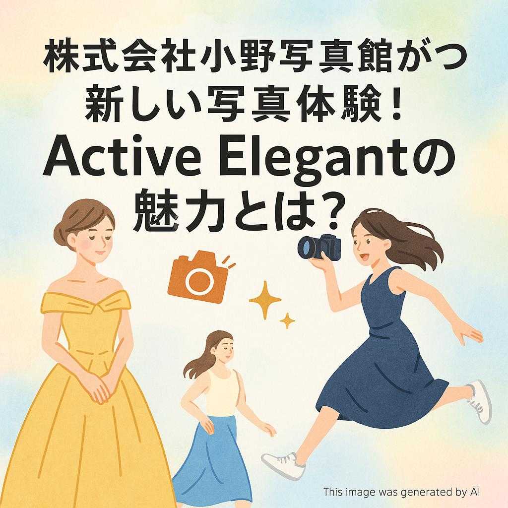 株式会社小野写真館が放つ新しい写真体験！Active Elegantの魅力とは？