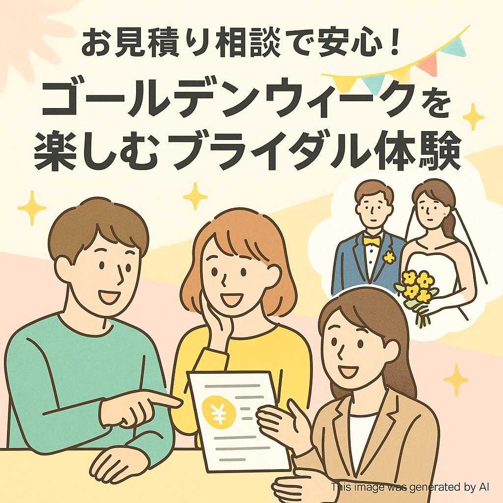 お見積り相談で安心！ゴールデンウィークを楽しむブライダル体験