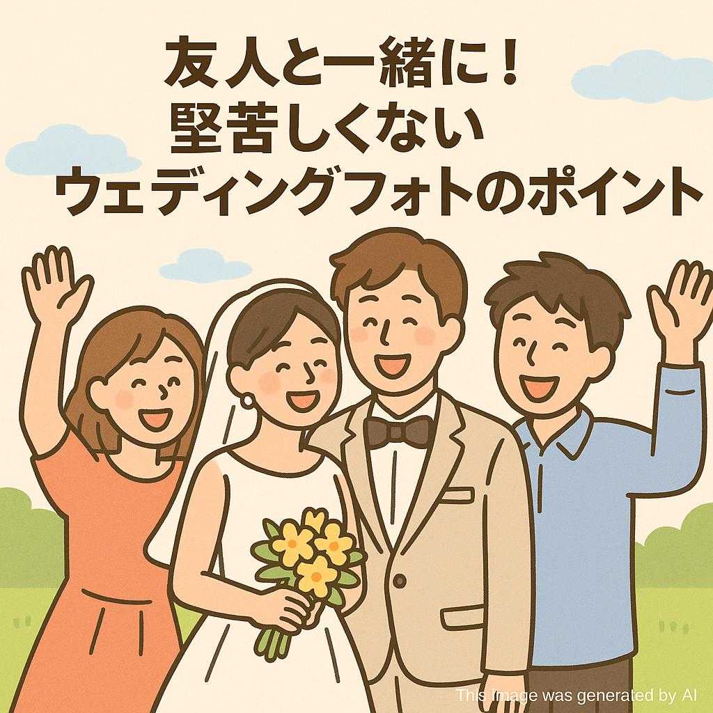 友人と一緒に!堅苦しくないウェディングフォトのポイント