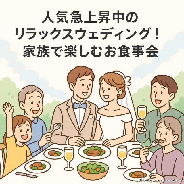 人気急上昇中のリラックスウェディング！家族で楽しむお食事会