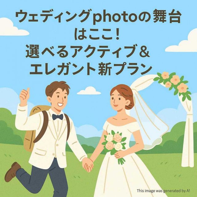 ウェディングphotoの舞台はここ！選べるアクティブ＆エレガント新プラン