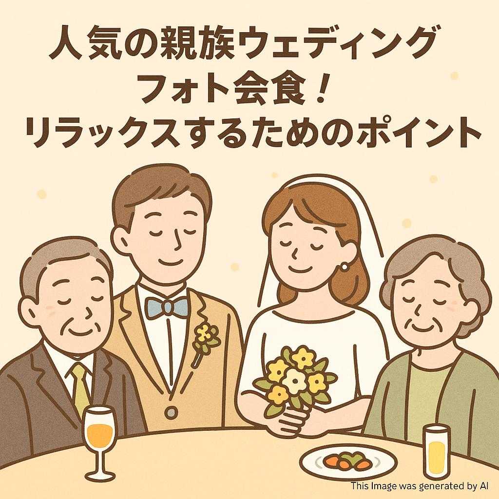 人気の親族ウェディングフォト会食！リラックスするためのポイント