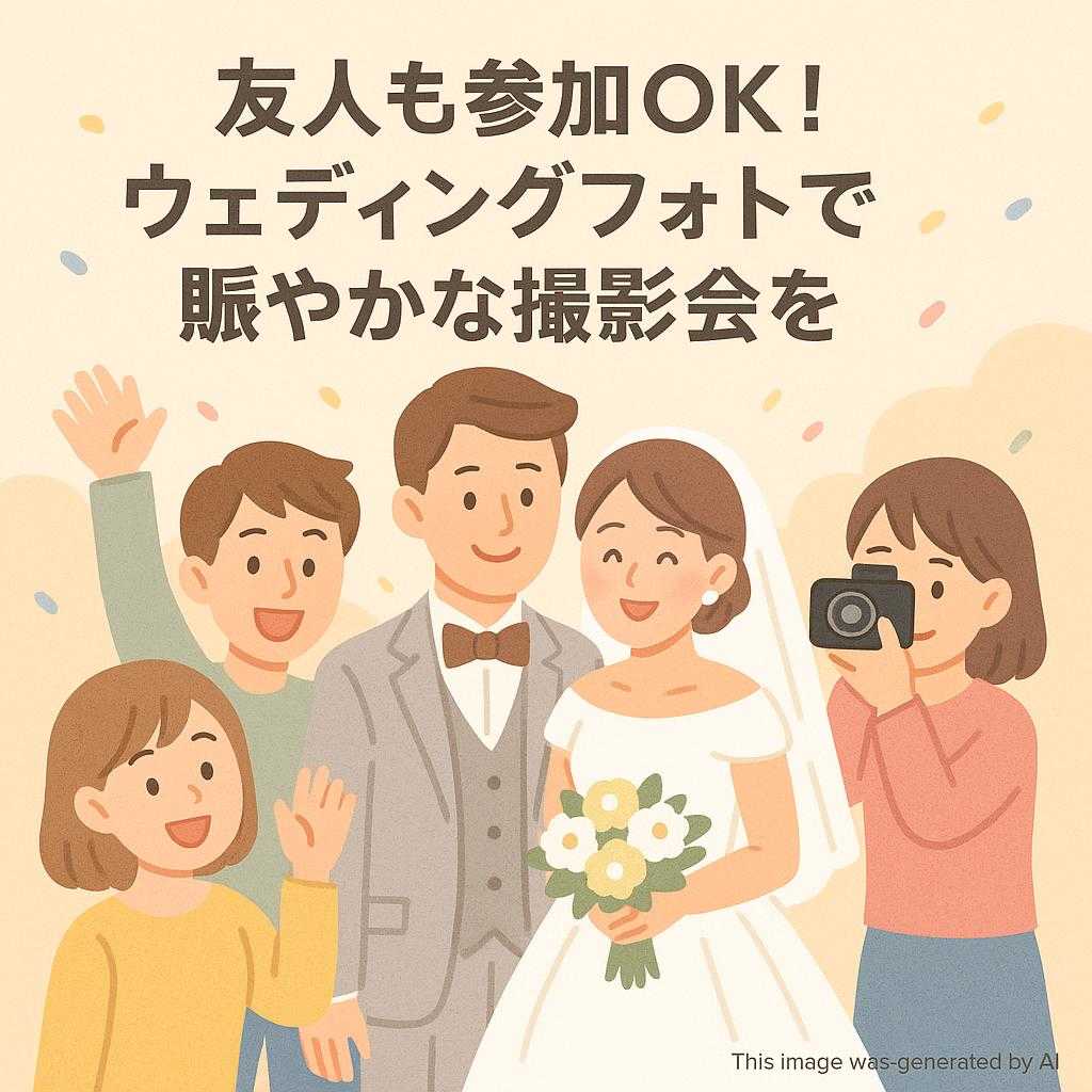 友人も参加OK!ウェディングフォトで賑やかな撮影会を