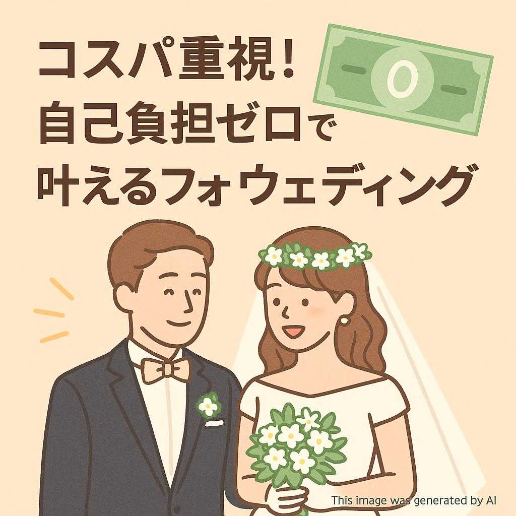コスパ重視!自己負担ゼロで叶えるフォトウェディング
