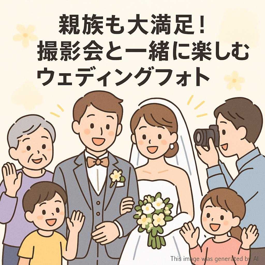 親族も大満足！撮影会と一緒に楽しむウェディングフォト