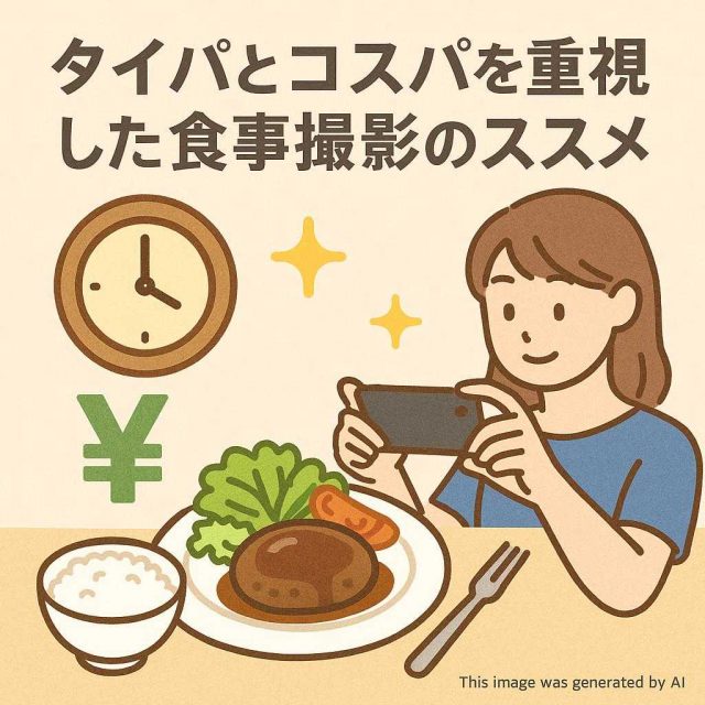 タイパとコスパを重視した食事撮影のススメ