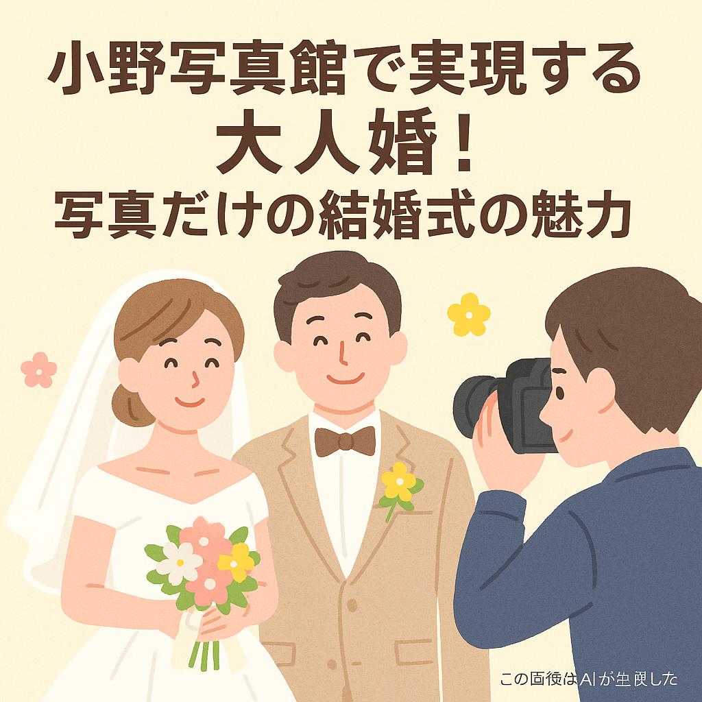 小野写真館で実現する大人婚！写真だけの結婚式の魅力