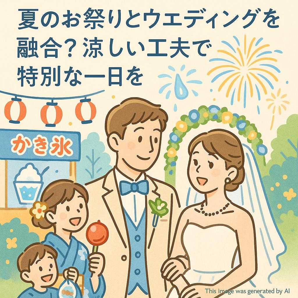夏のお祭りとウェディングを融合？涼しい工夫で特別な一日を