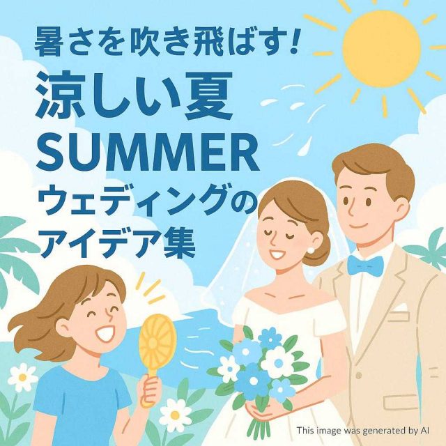 暑さを吹き飛ばす！涼しい夏SUMMERウェディングのアイデア集