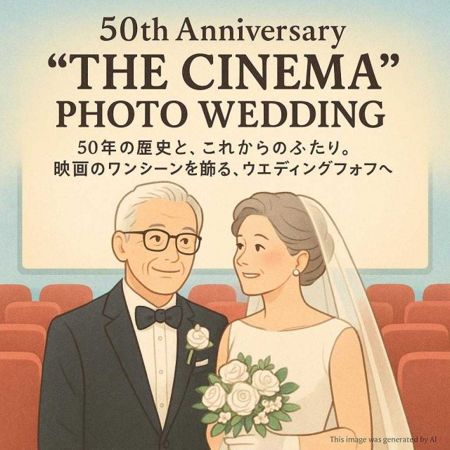 50th Anniversary “THE CINEMA” PHOTO WEDDING 〜50年の歴史と、これからのふたり。映画のワンシーンを飾る、ウエディングフォトフェア〜