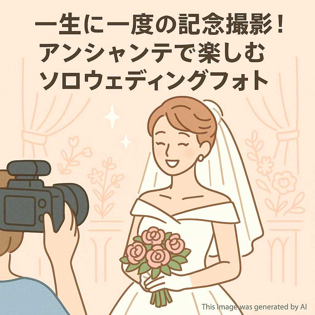一生に一度の記念撮影!アンシャンテで楽しむソロウェディングフォト