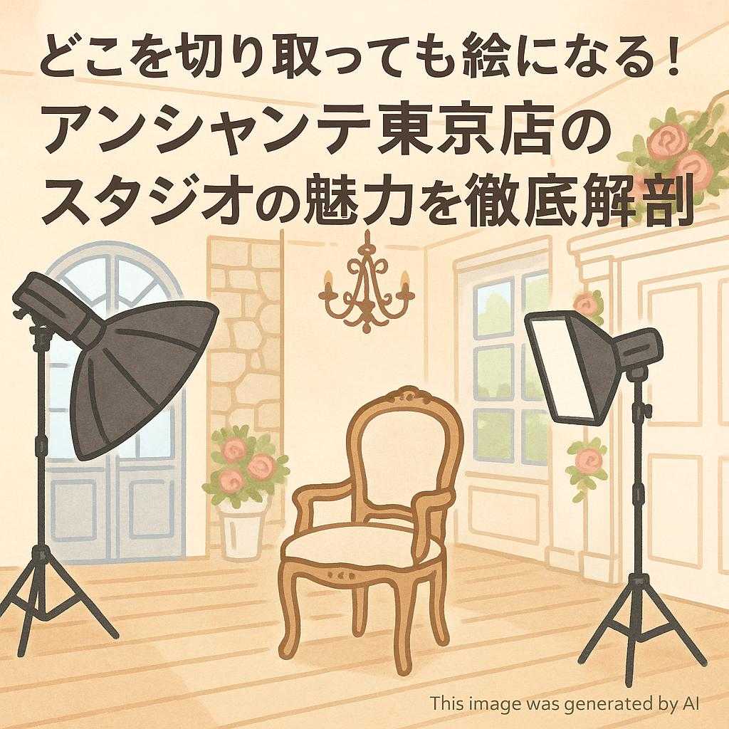どこを切り取っても絵になる!アンシャンテ東京店のスタジオの魅力を徹底解剖