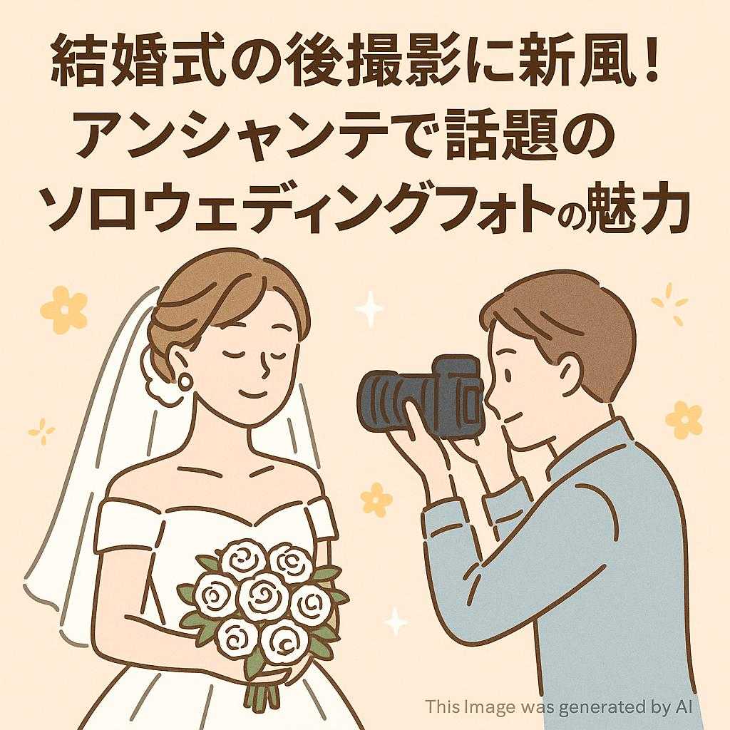 結婚式の後撮影に新風！アンシャンテで話題のソロウェディングフォトの魅力