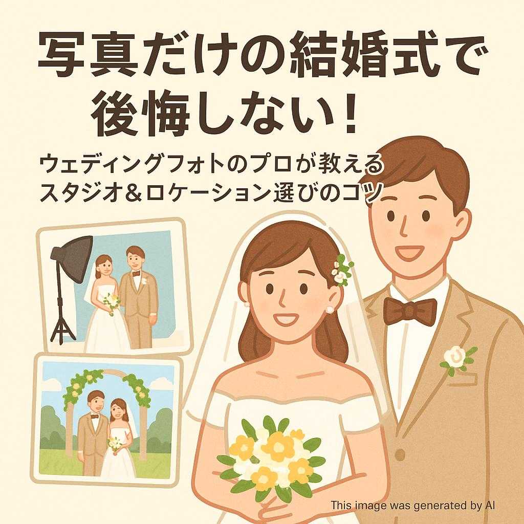 写真だけの結婚式で後悔しない!ウェディングフォトのプロが教えるスタジオ&ロケーション選びのコツ