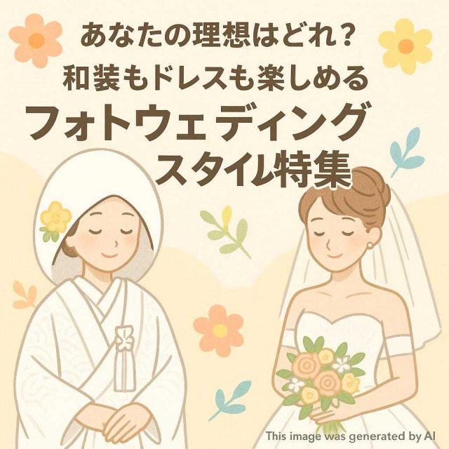 あなたの理想はどれ？和装もドレスも楽しめるフォトウェディングスタイル特集