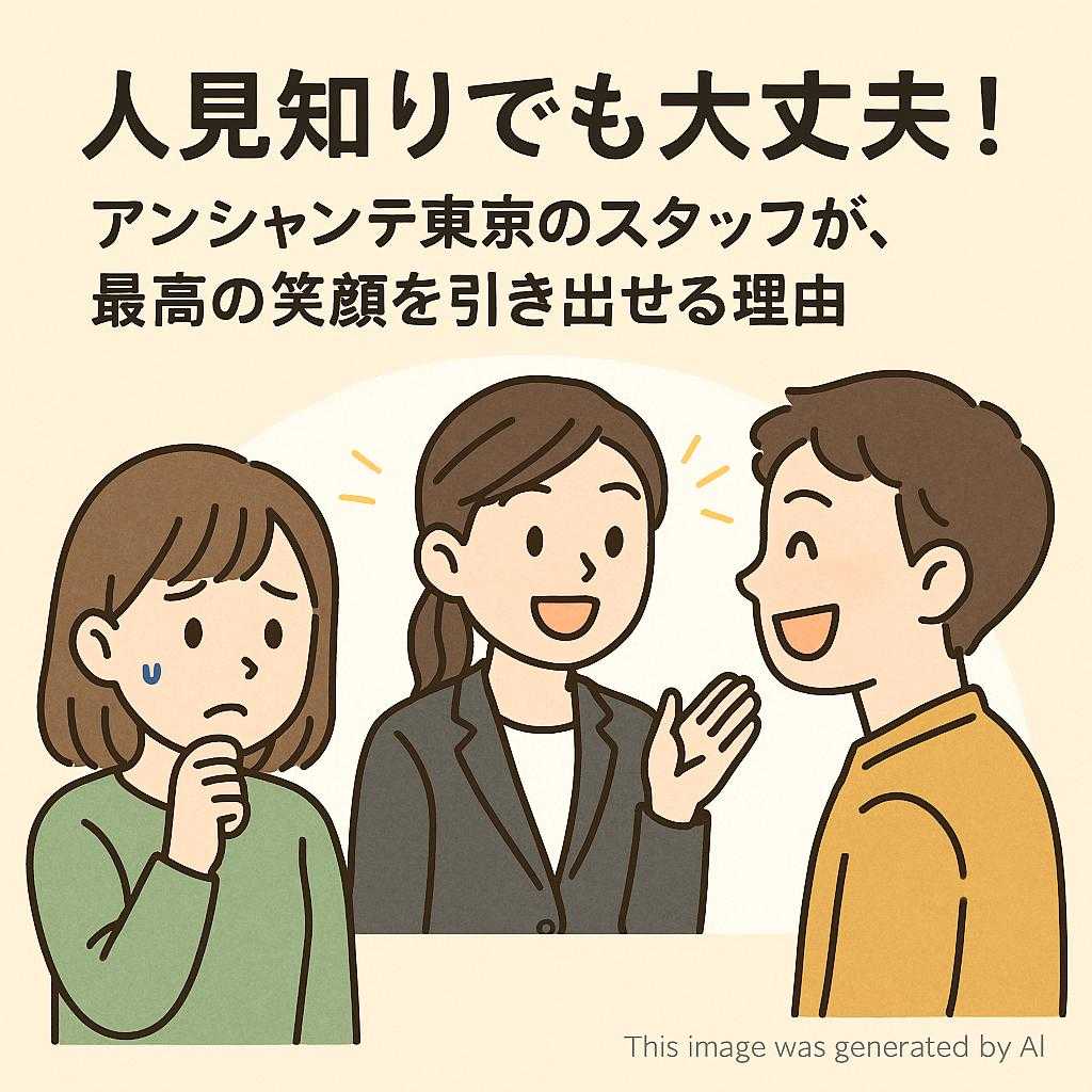 「人見知りでも大丈夫！」アンシャンテ東京のスタッフが、最高の笑顔を引き出せる理由