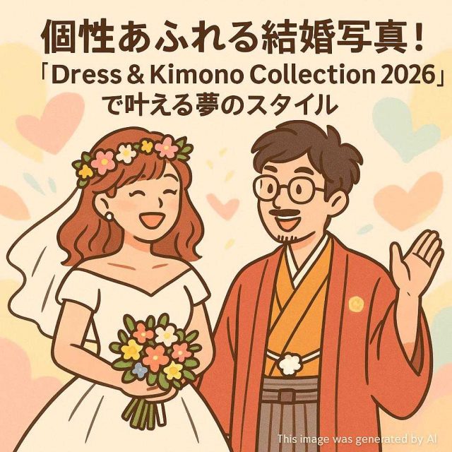 個性あふれる結婚写真！『Dress & Kimono Collection 2026』で叶える夢のスタイル
