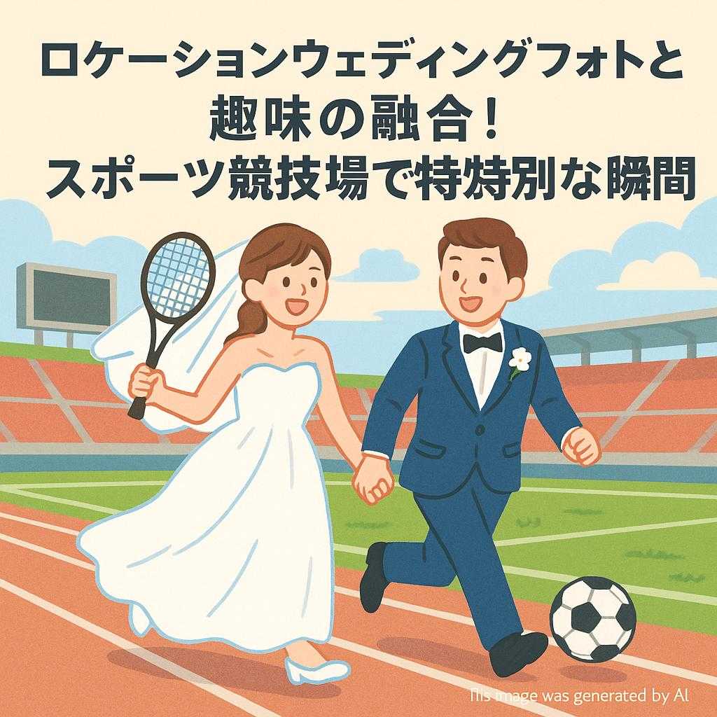 ロケーションウェディングフォトと趣味の融合!スポーツ競技場で撮る特別な瞬間