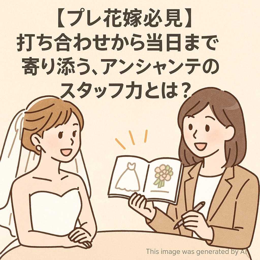 【プレ花嫁必見】打ち合わせから当日まで寄り添う、アンシャンテのスタッフ力とは？