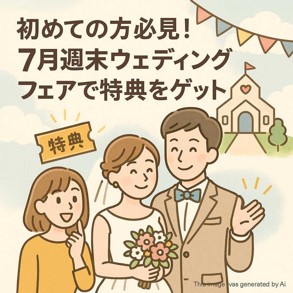初めての方必見!7月週末ウェディングフェアで特典をゲット