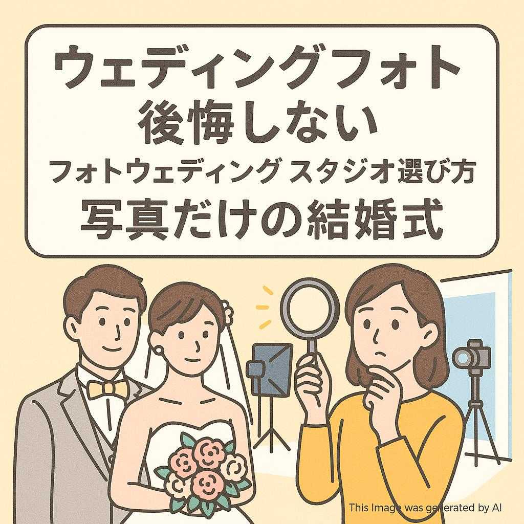 ウェディングフォト 後悔しない, フォトウェディング スタジオ 選び方, 写真だけの結婚式
